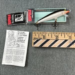 Vintage Rapala Floating 7S Hopea Silver Balsa Lure Ireland 2‑3/4" Kelluva